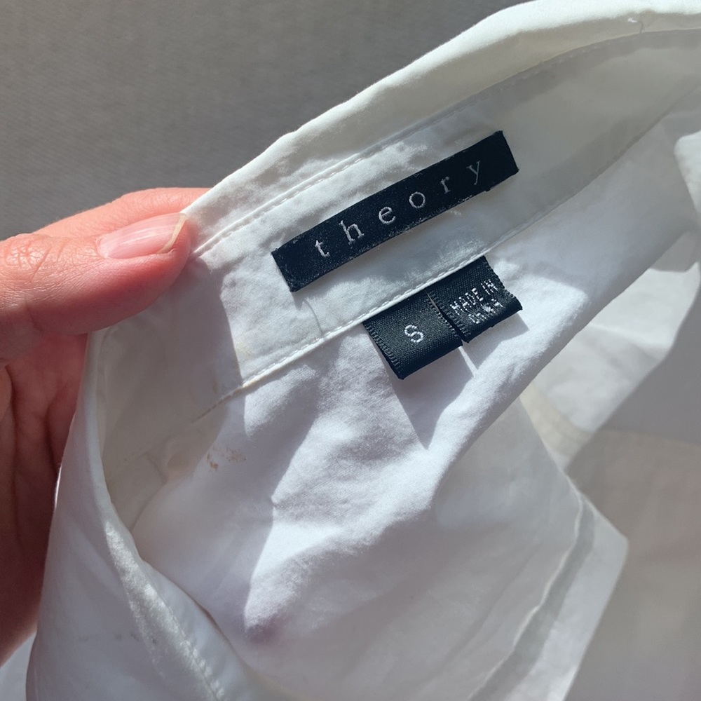 Theory white button down - Picture 7 of 7